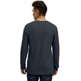 thumbnail image 5 of GIRUNS Men's Long Sleeve Waffle Henley Casual Henley T-shirts for Men, 5 of 6