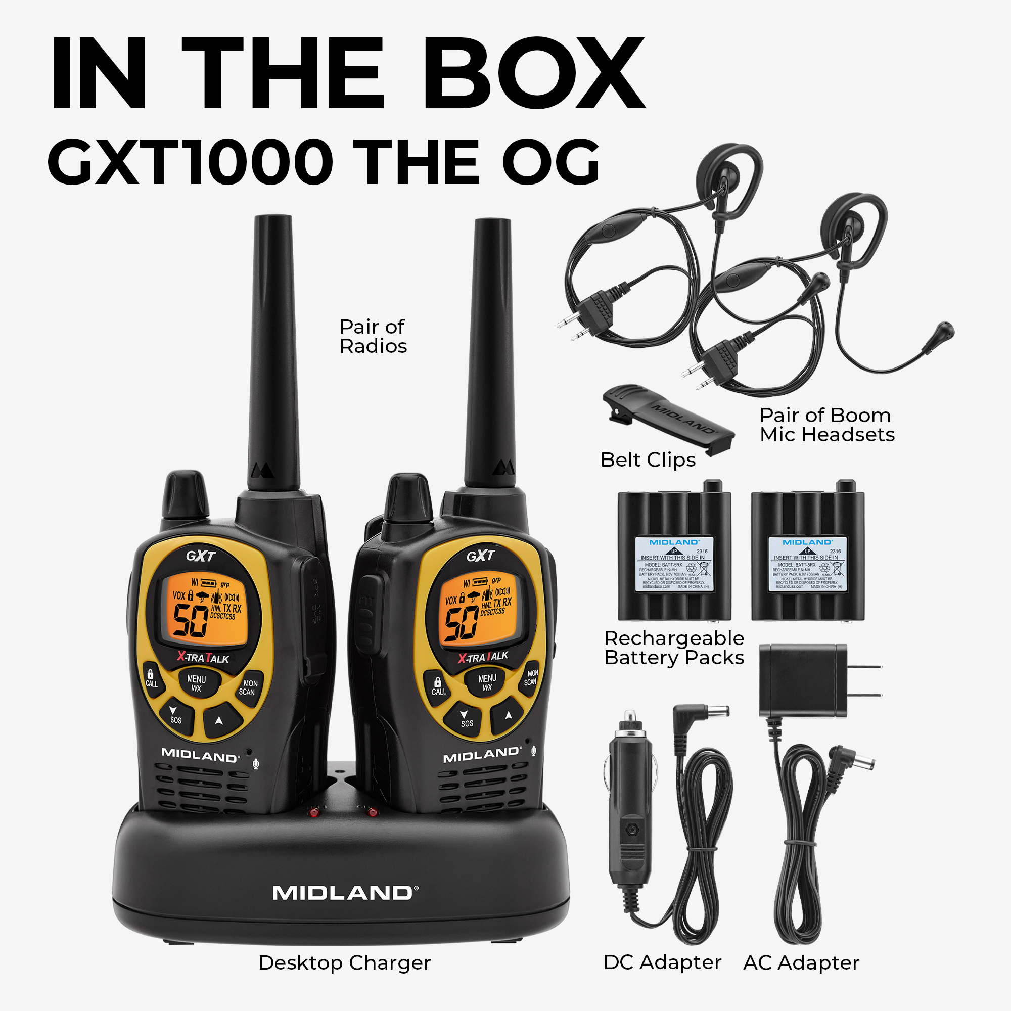 Midland GXT1030VP4 GMRS Walkie Talkie Pair photo 3