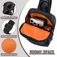 thumbnail image 4 of Bandolera DEYACE pequeña impermeable para hombre (camuflaje negro), 4 of 7