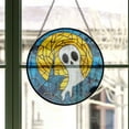 thumbnail image 3 of Stained Glass Window Hanging - Halloween Decoration Moon Night Ghost Suncatcher for Door Garden Spooky Blue Yellow Sun Catchers Gothic Decor Horror Gifts for Women Men Friend Boy, 3 of 6