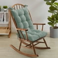 thumbnail image 4 of Sweet Home Collection 2 Piece Velvet Ribbed Non Slip Rocking Chair Cushion Set Mint, 4 of 5