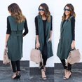 thumbnail image 5 of Gilet Long Sans Manches Décontracté pour Femmes, Veste Cardigan, Gilet de Complet, 5 of 5
