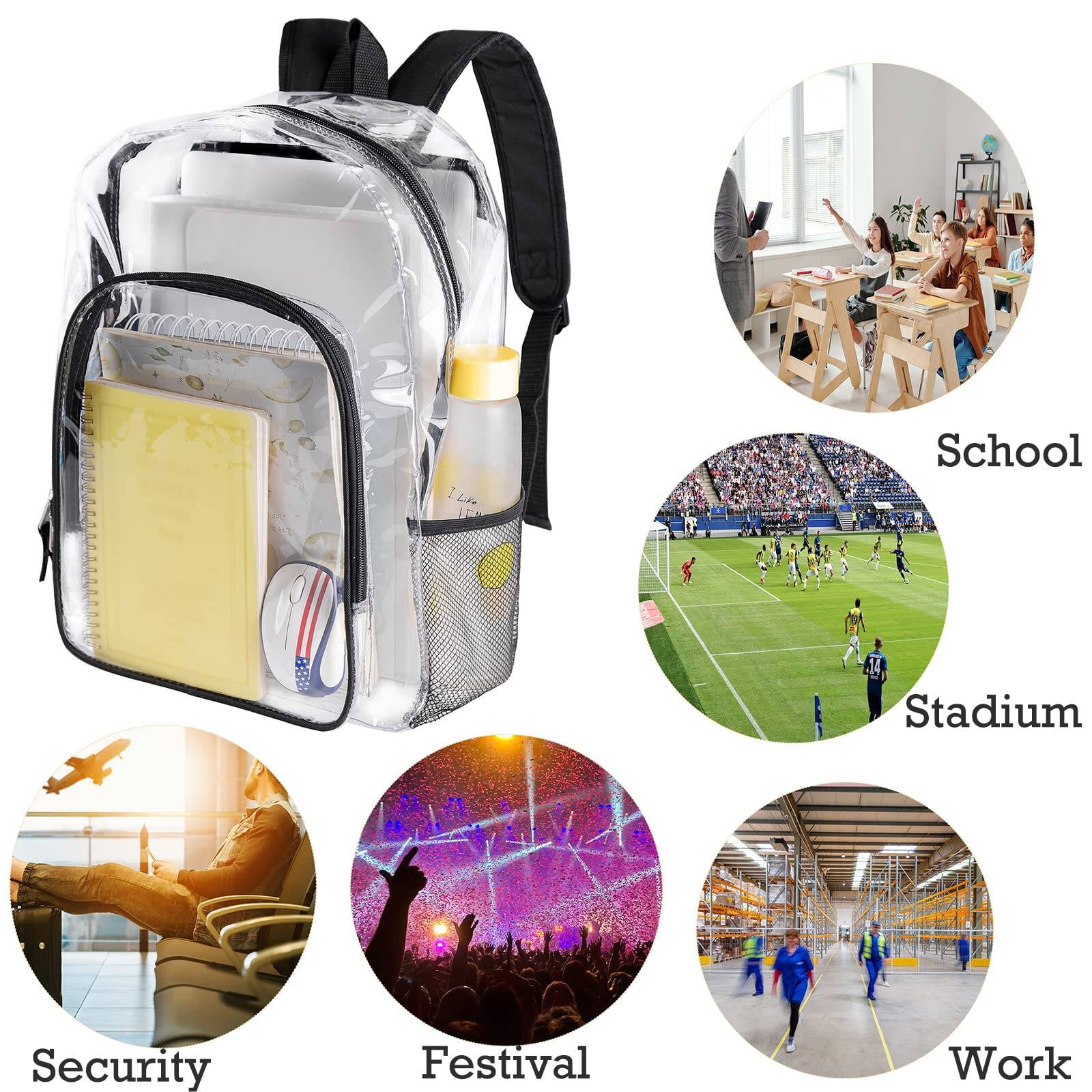 Best clear backpack for festivals cheap