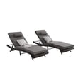 thumbnail image 3 of Outdoor Wicker Reclining Lounge Chair Set of 2, 5-Position Adjustable Patio Sunbathing Chairs up to 150°, 600 lbs Capacity Each, Weather-Resistant Rattan for Lawn Poolside Beach, 3 of 7
