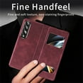 thumbnail image 5 of Decase Luxury Flip Stand Leather Case for Samsung Galaxy Z Fold 3 Ultra Slim Elegant Business Style Men Women Anti-Scratch Shockproof Full Body Protective Cover For Galaxy Z Fold 3,Winered, 5 of 7