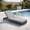 Gray Rattan/Light Gray Cushion, variant on DREAMSID 2 Pcs Outdoor Wicker Chaise Lounge with 5-Position Adjustable Backrest & Thicken Cushion, Weather-Resistant Patio Reclining Chaise for Pool, Beach, Backyard -Beige Rattan/Grey Cushion