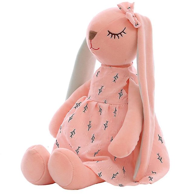 Conejo de orejas largas de dibujos animados para niños, muñeco de peluche suave para bebé, conejo durmiendo, Mate, juguetes de peluche de 35cm