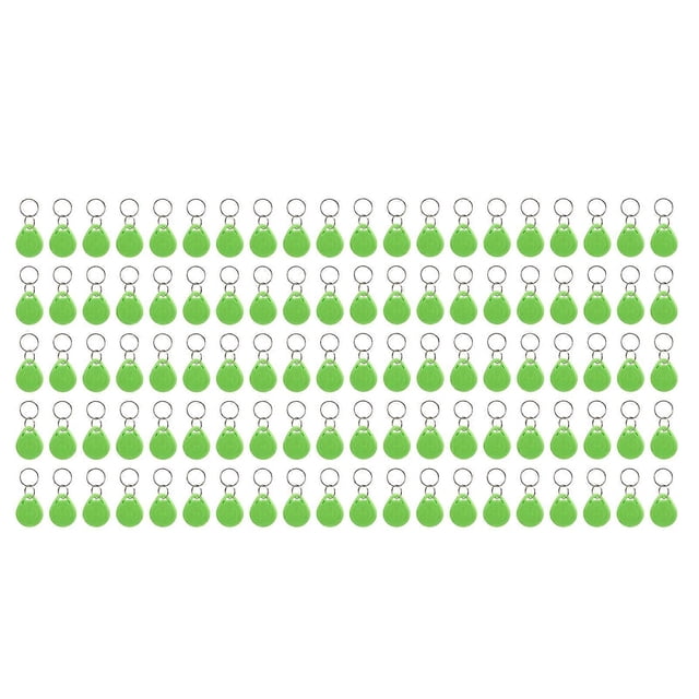 100PCS Door Lock Key Fobs 125KHz Read Only Smart Contactless Proximity ID Card Access Control Tag Light Green