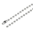 thumbnail image 1 of Uxcell 22" Long 0.18" Diameter Beaded Link Pull Chain Extension 304 Stainless Steel Silver Tone 2pcs, 1 of 5