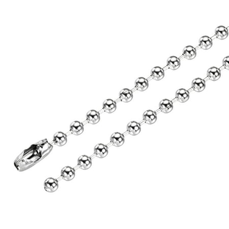 

Uxcell 22 Long 0.18 Diameter Beaded Link Pull Chain Extension 304 Stainless Steel Silver Tone 4pcs