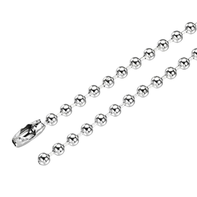 Unique Bargains 20' Long 0.18' Diameter Beaded Link Pull Chain Extension 2 Pack