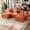 Orange, variant on WACASA 86" Oversized Modular Sectional Sofa, Comfy L-Shaped Cloud Couch w/ Movable Ottoman, 3-Seater Chenille Deep Seat Sectionals for Living Room, Orange