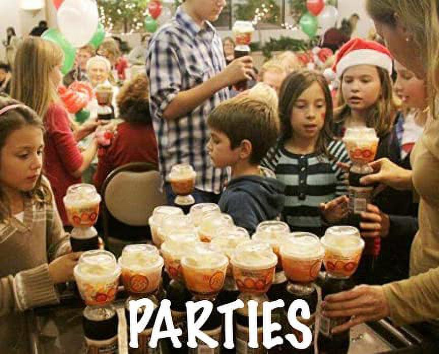 Fizz The Cup On-The-Go Ice Cream Float - Fits Plastic & Glass Soda or Drink Bottles - Leak-Proof Accessories, Tight Seal - Reusable & Portable for Dessert - For Kids & Adults 12-Pack