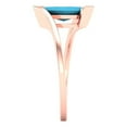 thumbnail image 3 of Solitaire Engagement Ring for Women - 2ct Simulated Turquoise in 14K Rose Gold Promise Ring, 3 of 6
