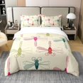 thumbnail image 1 of Dragonfly 100% Cotton Bedding Set King,Colorful Dragonflies Duvet Cover for, 1 of 7