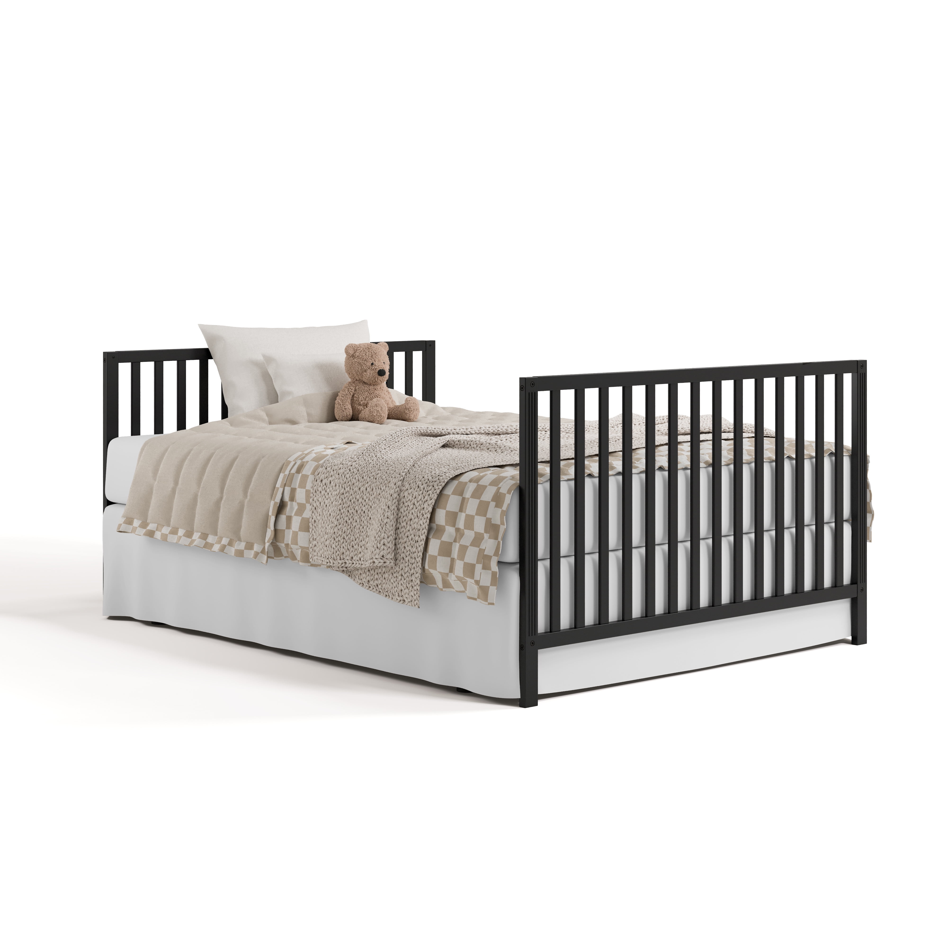 Storkcraft Morningside 5-in-1 Convertible Baby Crib, Black
