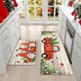 thumbnail image 2 of Christmas Kitchen Rugs Set of 2, Farmhouse Christmas Truck Gnome Kitchen Floor Mat, Non Slip Anti Fatigue Kitchen Mats for Floor, Cushioned Kitchen Rug Set Christmas Winter Holiday Decorations, 2 of 6