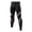 Black, variant on Men's Gym Running Compression Tights Athletic Base Layer Workout Pants for Basketball Training Fitness Red L