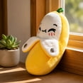 thumbnail image 6 of Giunmcul Stuffed Banana Doll Soft Realistic Fruit Shape Sensory Plush Toy Musical Interactive Press Play 17x8x7cm Cute Gift for Bedroom Shelf Nursery Home Decor Gift for Family, 6 of 6