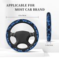 thumbnail image 5 of Daiia Steering Wheel Covers Blue Lightning Elastic Skidproof Steering Wheel Protective Cover Case Steering Wheel Protector Comfortable Protective Case For Suv Sedan Decor, 5 of 8