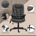 thumbnail image 6 of HOMCOM High-Back Massage Office Chair, Heated Reclining Computer Chair with Remote, Dark Brown, 6 of 9