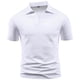 thumbnail image 2 of Blusa y camisa de manga corta con cuello vuelto para hombre, blusa de verano informal de color liso de manga corta, blusa de moda para hombre, blusa de poliéster., 2 of 4