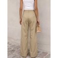 thumbnail image 6 of Women High Waist Wide Leg Pants, Loose Fit Long Trousers with Pockets for Daily Office Commute, 6 of 6