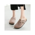thumbnail image 2 of Suede Clogs Leather Mules Cork Footbed Sandals With Arch Support Trendy Sandals, 2 of 5