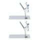 thumbnail image 1 of Sujetalibros decorativos, 2 piezas de sujetalibros de metal, estantes para libros, sujetalibros construidos para el futuro, 1 of 8
