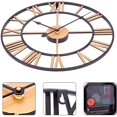 thumbnail image 2 of Suchdeco Reloj de pared ultra silencioso de 20 pulgadas, reloj de cuarzo, reloj redondo retro vintage, decoración del hogar para el hogar/dormitorio/sala de estar/oficina/escuela, diámetro 50 cm JFHHH pequeña, 2 of 5