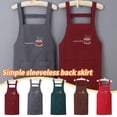 thumbnail image 4 of Sleeveless Suspender Apron 5 colors Oil-proof Work Wear-resistant ECO, 4 of 9