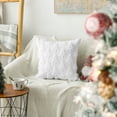 thumbnail image 5 of Christmas Throw Pillow Covers Soft Plush Jacquard Festivals Winter Cushion Case Decoration for Sofa Couch Bedroom Living Room Home Decor, Ornament Storage, 16 x 16 Inch 1 Pack, 5 of 10
