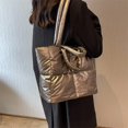 thumbnail image 2 of CoCopeaunt Puffer Tote Bag for Women Quilted Puffy Handbag Light Winter Down Cotton Padded Shoulder Bag Down Padding Tote Bag, 2 of 6