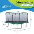thumbnail image 2 of Upper Bounce Machrus Square Trampoline Set with Premium Enclosure and Safety Pad, Green, 144.00" x 144.00" x 108.00", 2 of 6