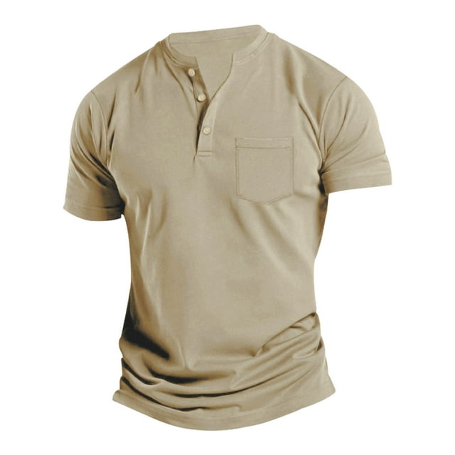 Haut pour Homme Décontracté à Manches Courtes, Chemise de Performance Unie pour Hommes, Respirant, Tenue Quotidienne, Garde-Robe Polyvalente