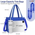thumbnail image 4 of SUOSDEY Corduroy Tote Bag with Laptop Compartment&Cup Holder,Multipocket Work Tote for College,Teacher,Travel Crossbody Handbag, 4 of 7