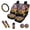 American Flag Sunflower, variant on Uorisanigo American Flag Sunflower 10 Pieces Auto Accessories Set with Comfortable Car Seat Covers and Steering Wheel Cover Car Seat Belt Cover Auto Water Cup Pad Suitable for Cars SUVs