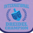 thumbnail image 4 of Inktastic Dreidel Champion Hanukkah with Blue Laurels Boys or Girls Baby Bib, 4 of 4