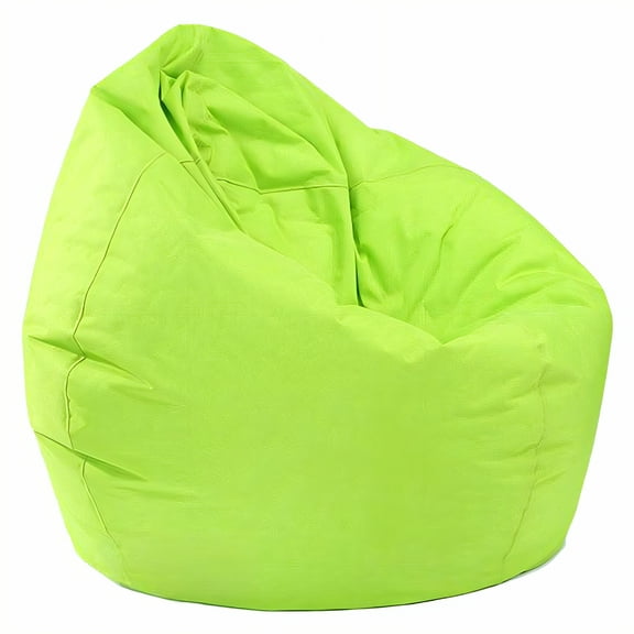 AUQ Bean Bag Cover,Locked Seams Bean Bag for Stuffed Animals Storage,Generous Space Bean Bag Chair Cover Only,Green1