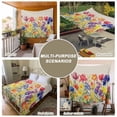 thumbnail image 6 of Colorful Tulip Tapestry for Bedroom Wall Hanging Tapestry, Spring Floral Watercolor Botanical Rustic Ceiling Backdrop Tapestries Poster Blanket Wall Decor for Teens Room Living Room Dorm 55" x 73", 6 of 8