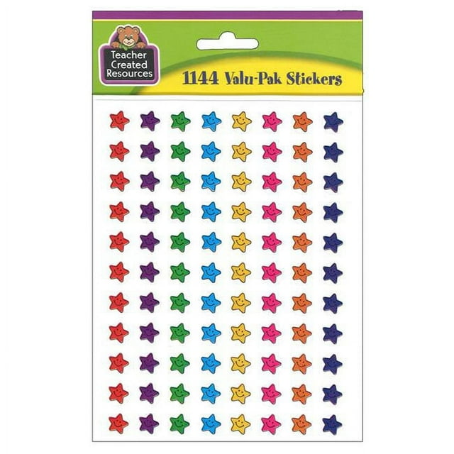 Teacher Created Resources TCR5141-6 Smiley Stars Mini Autocollants Value-Pak - 1144 par Paquet - Lot de 6