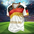 thumbnail image 5 of Zimjoy Germany Soccer Men's Shirts Crewneck Short Sleeve 2026 Country Team Tee Shirts Fan International Football Shirt Retro Streetwear Top Red L, 5 of 5