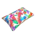 thumbnail image 3 of YFYANG Super Soft Rectangular Plush Cushion Cover (Without Pillow Insert), Colorful Feathers Pattern Comfort and Non-Pilling Hidden Zip Bedroom Sofa Pillowcases, 16"x24", 3 of 9