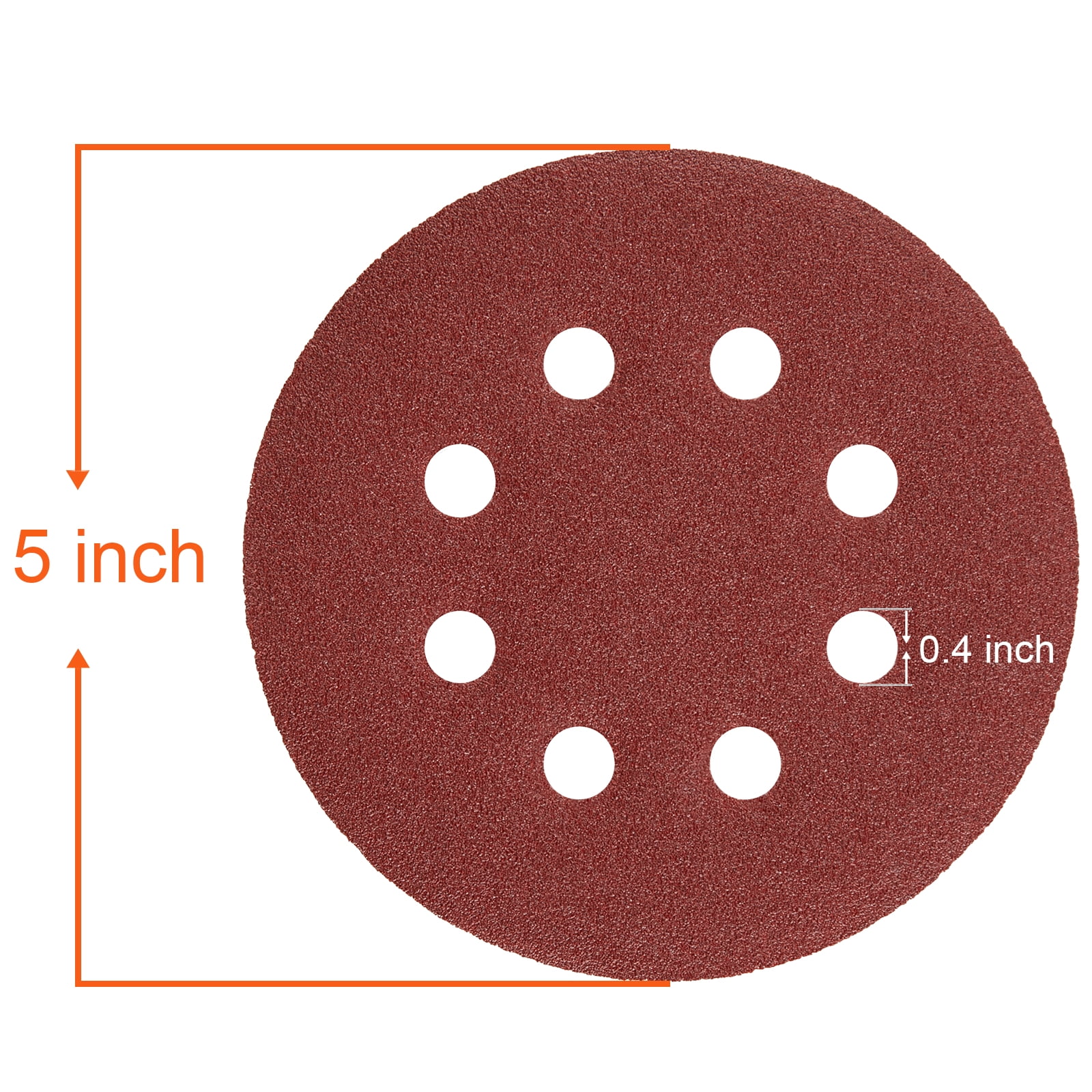 VEVOR 150 PCS 5 Inch Sanding Discs Set, 8-Hole Round Hook and Loop Sandpaper for Orbital Sander, 10 Grits include 60, 80, 100, 120, 150,180, 240, 320, 400, 600 Grit, for Metal, Wood, Car Sanding