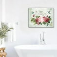 thumbnail image 2 of Christian Rose Decor Wall Art Farmhouse Hummingbird Pictures Wall Decor Bible Verse Canvas Painting Print Artwork Modern Home Decor Framed for Living room Bedroom Bathroom 12inX16in, 2 of 6