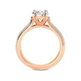 thumbnail image 5 of 5 Carat IGI Certified Cushion Shape Lab Grown Diamond Engagement Ring | 14K Rose Gold | Sandra Side Stone Diamond Ring | FG-VS1-VS2 Quality Friendly Diamonds, 5 of 5