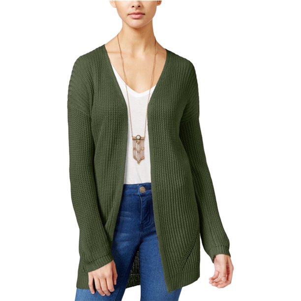 Suéter Hippie Rose Chunky Kint Cárdigan para Mujer Verde X-Large
