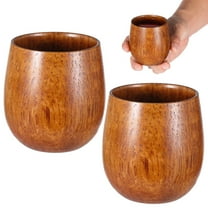 2 Pcs Bourbon Whiskey Glasses, Wooden Bourbon Presents for Men, Bourbon Drinking Glasses, Old Fashioned Wooden Cups, Whiskey Presents