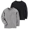 thumbnail image 1 of Carter's T-Shirts à Manches Longues pour Garçons Lot de 2, Gris/noir, 3T US, 1 of 2