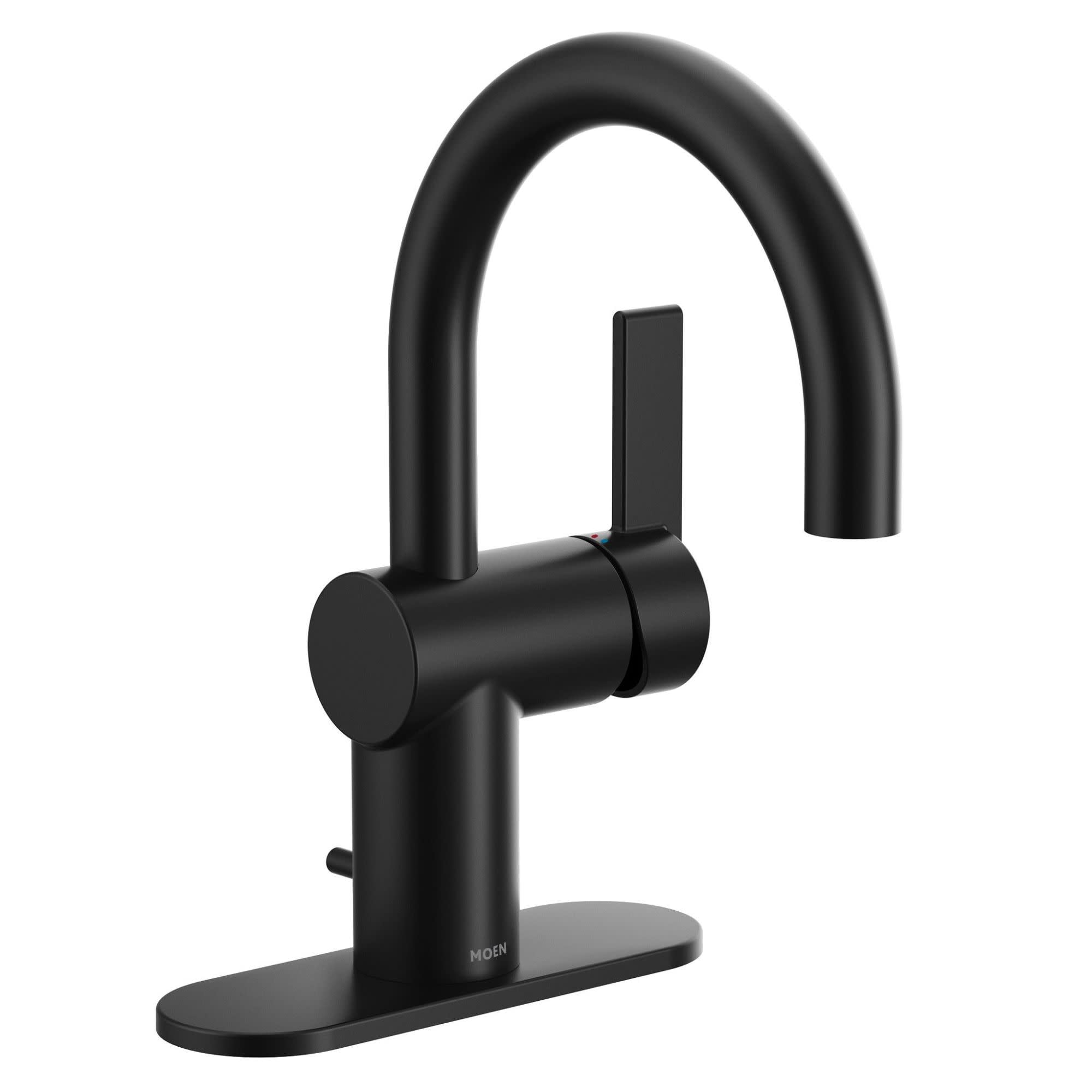 Moen 6221BG CIA Collection Single Handle Bathroom Sink Faucet, Brushed Gold